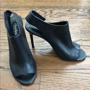 Black Charles by Charles and David peep toe heel
